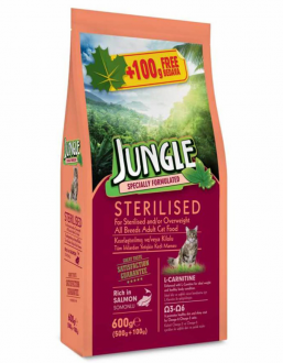 Jungle Sterilised Somonlu 600 gr Kedi Maması kullananlar yorumlar
